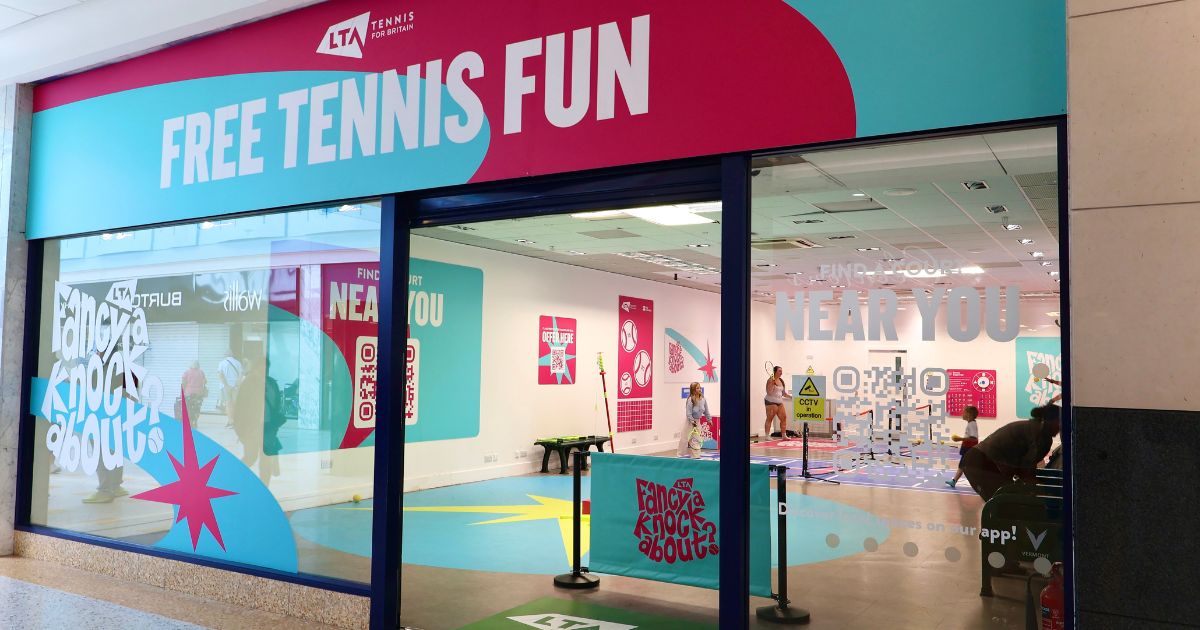 The LTA Free Tennis Fun pop-up at The Beacon Eastbourne