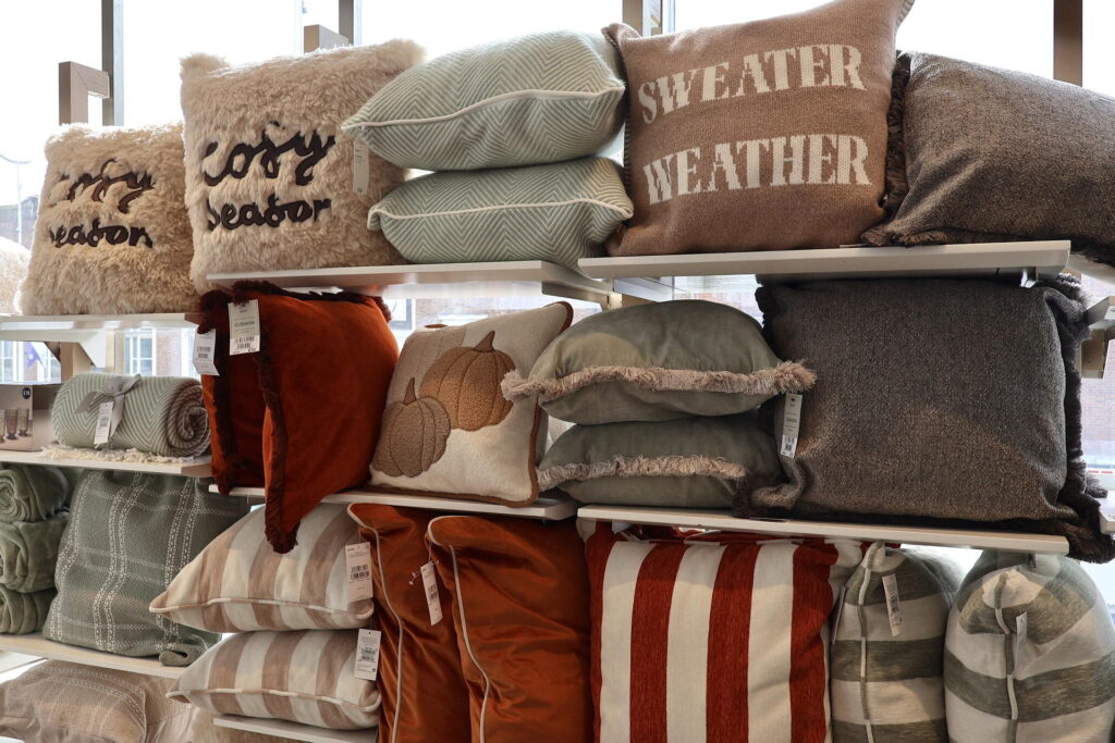 Next Home autumn cushions and throws